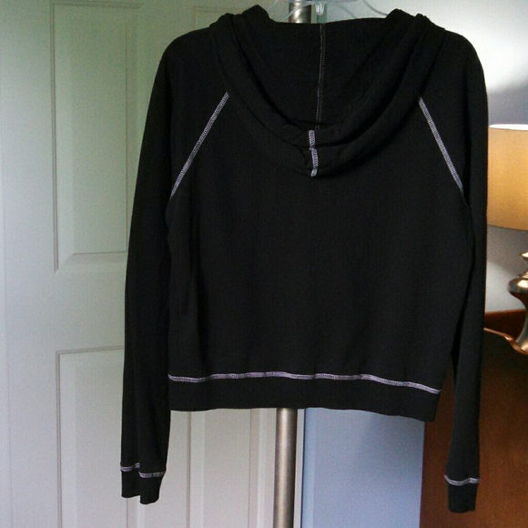 NWOT Lei Black Hooded Sweatshirt - Picture 2 of 4